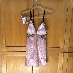 Auden Intimates Pink Slip Chemise & Matching Thong Set NWT Women's Size M